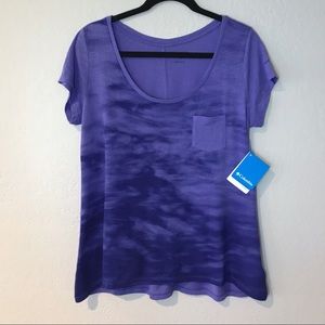 Columbia Tie-Dye Lightweight Waves Pocket Tee NWT